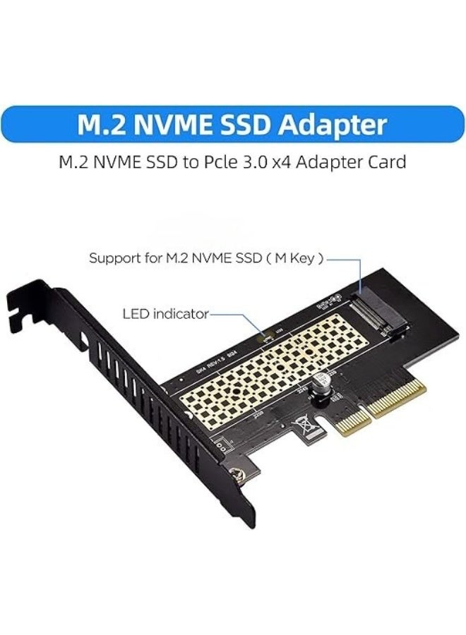 محول M.2 NVMe إلى PCIe 3.0 x4 – يدعم مقاسات 2230 / 2242 / 2260 / 2280، كارت توسعة لأجهزة الكمبيوتر المكتبية ومتوافق مع ويندوز وماك ولينكس - Image 2